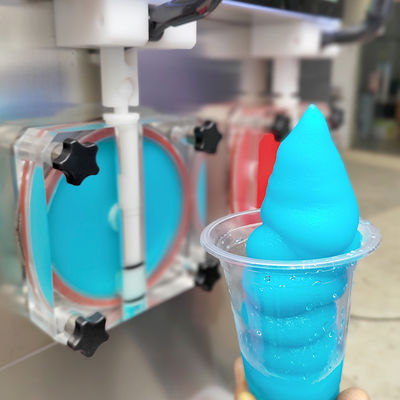 satın al 2 Aroması Yeni Slush Makinesi LED Işıklı Dondurulmuş Kokteyller Margarita Granita Smoothies Slushy Makinesi Çevrimiçi üretim