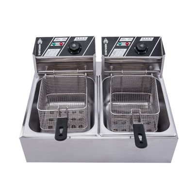 satın al Restoran Ticari Gaz Elektrikli Patates kızartması Çift Tank Patates kızartması Tavuk Deep Fryer Çevrimiçi üretim