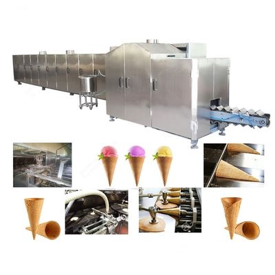 satın al Otomatik dondurma koni üretim hattı paslanmaz çelik 6500-7000PCS/H Çevrimiçi üretim