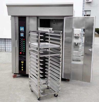 32Trays Döner Ekmek Fırını / Döner Pişirme Fırını Paslanmaz Çelik Gaz Elektrik