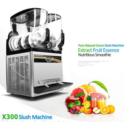 15+15L Ticari Slush Makinesi Satılık 220V/110V 500W LCD Ekran Dokunmatik Değiştirici ile