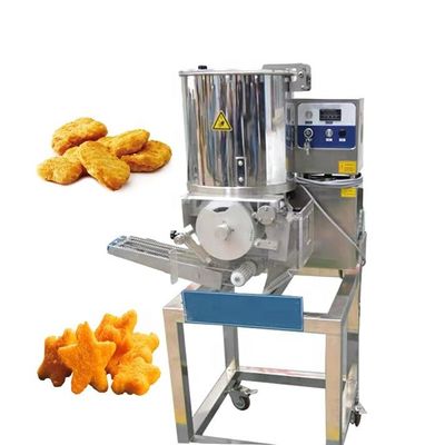Otomatik Tavuk Nuggets Yapma Makinesi Et Patty Formlama Makinesi 10 adet/dakika
