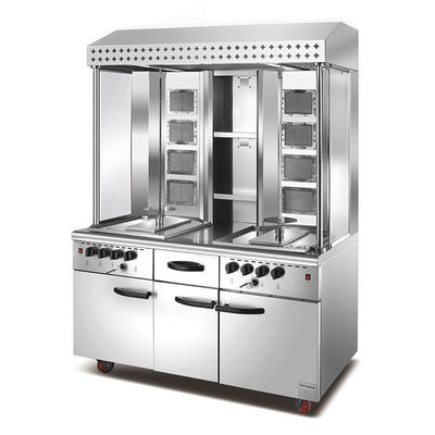 Elektrikli ve Gaz Dikey / Duru Tipi Ticari Shawarma Makinesi Tavuk Grill için Düzenlenebilir