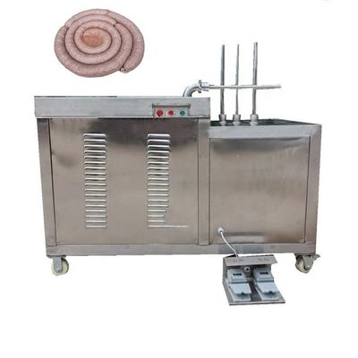 Çift Tüplü Enema Makinesi Otomatik Balık Et Sosis Doldurma Makinesi