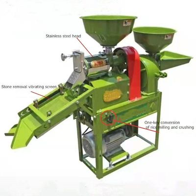 300KG/H Tahıl İşleme Makinesi Pulverizer Gıda Mağazası titreşim ekranı Tam Set